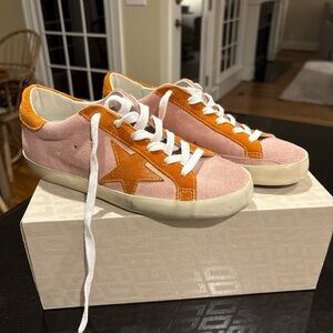 Golden Goose Pink and Orange Sneakers!! PERFECT CONDITION!!